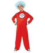 Dr Suess Thing 1 &amp; 2 Halloween Costume Youth Kids 10 / 12 Jumpsuit &amp; Wig... - $620.81 MXN