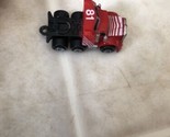 Micro Machines Galoob Red White Striped Semi Truck No Trailer Vintage 1989 - £13.74 GBP