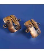 Vintage 1940&#39;s 1950&#39;s Pedro Pujol Copper Handmade Modernist Earrings Jew... - $393.62 CAD