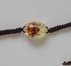 Vintage Scarab Acrylic Lucite Beetle Bug Bracelet Friendship Goth Scary - £19.51 GBP