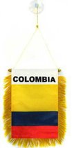 Wholesale lot 3 Colombia Mini Flag 4&quot;x6&quot; Window Banner w/ suction cup - £4.65 GBP