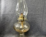 Vintage Antique oil lamp clear glass 18” Tall Macbeth Nutype Burner 6” Base - $41.58
