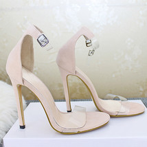 Summer New European And American Style One-piece Buckle Sandals Fashion Transpar - £37.45 GBP