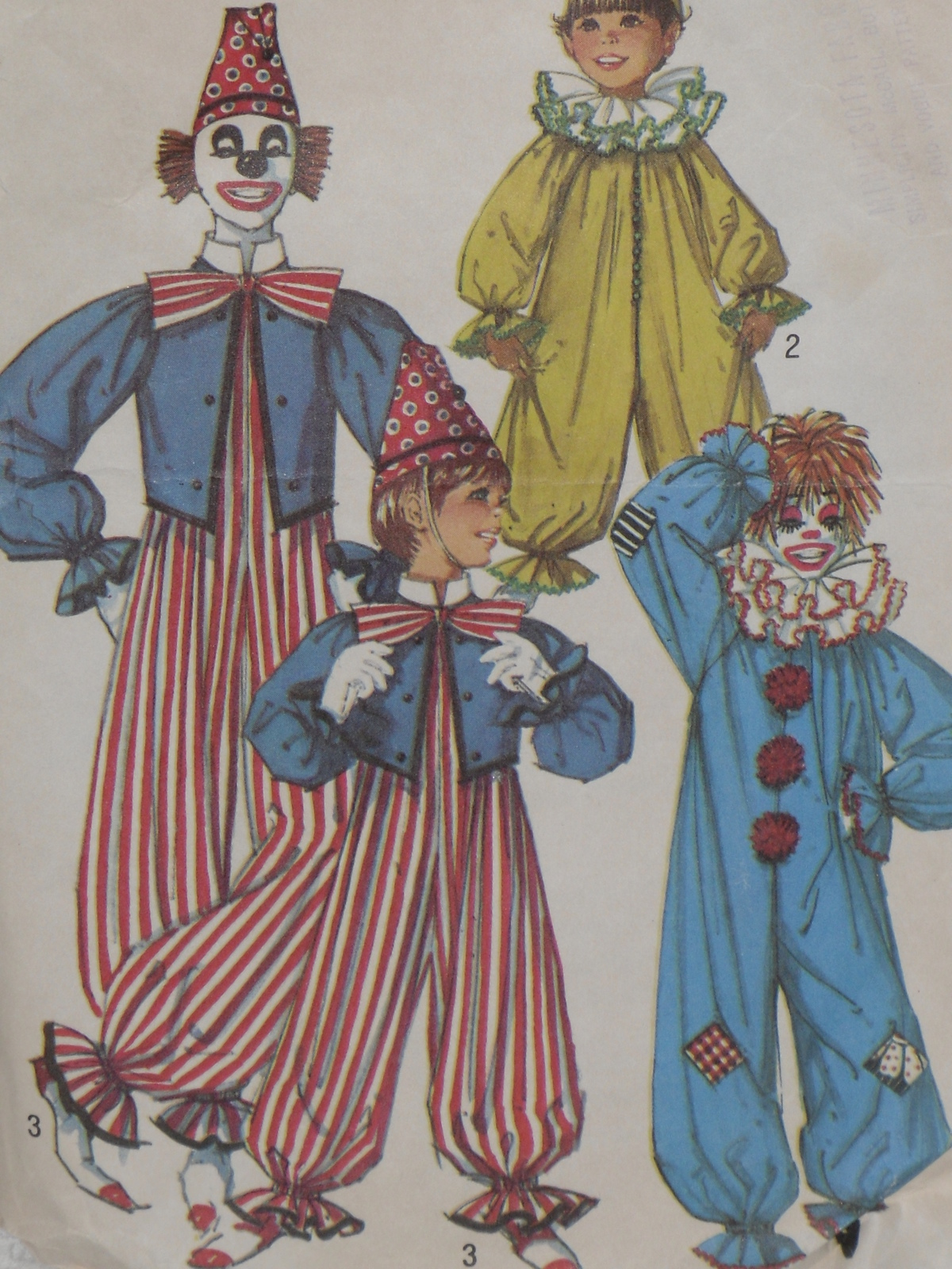 Simplicity Pattern 9051 Child's Clown Costume Size 10-12 - $6.00