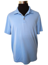 Van Heusen Polo Shirt Men&#39;s Size Large Blue  Casual Activewear Polyester Knit - £9.49 GBP