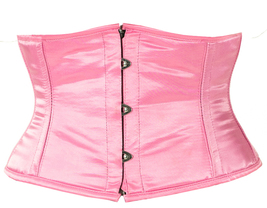 Full frame steel waspie sexy planer mini waistbust pink satin - £15.87 GBP+