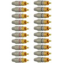 EEEKit 20Pack RCA Male Plug Solder, Gold Audio Video Adapter Connector f... - £18.95 GBP