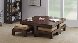 VeroniQ Trends-Indian Solid Wood Natural Finish Japanese Style Coffee Ta... - £1,664.18 GBP