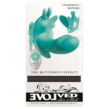 Evolved The Butterfly Effect Rechargeable Remote-Controlled Dual Stimulator Teal - £87.04 GBP