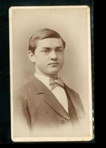Vintage CDV Photo Teenage Boy Wilkes Barre PA Lee Stearns Photographer S... - $9.89