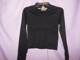 NWT Pink Active Black Cropped Long Sleeved Pull Over M/L - £11.93 GBP