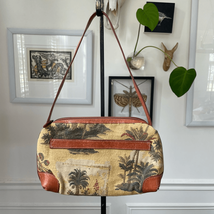 Vintage 90s Y2K Tommy Bahama Palm Tree Tapestry Baguette Bag Purse - $40.50
