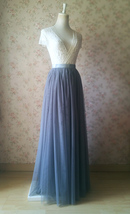 Wedding Gray Tulle Skirts Bridesmaids Plus Size Full Tulle Skirt Outfit image 4