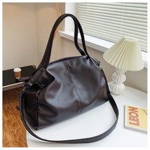 New Big Black Shoulder Crossbody Bags for Women Large Hobo Shopper Bag Solid Qua - £47.64 GBP