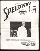 Cajon Speedway Stock Car Race Program 7/8/1978-County Stadium at Gillespie-La... - £35.48 GBP