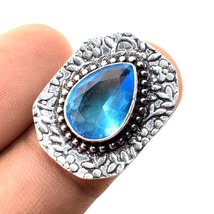 London Blue Topaz Gemstone Handmade Fashion Ethnic Ring Jewelry 6" SA 5492 - £4.14 GBP