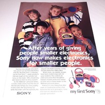 My First Sony 1987 Vintage Print Ad 2-Page 80s Toys Mattel Preschool - $188.46 MXN