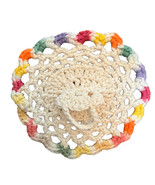 Vintage Hand Crochet Pot Dish Cloth Rainbow Hook for Hanging 5.5” - €5,90 EUR