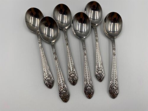 Primary image for International Steelsmiths Stainless Steel MARQUIS Round Soup Spoons Set of 6