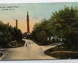 Driveway in Gladwin Park Detroit Michigan Postcard 1910 - $9.90