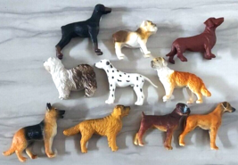 Safari Ltd Lot of 10 Dog Figures Boxer Dachshund Great Dane Retriever Sheepdog - $19.79
