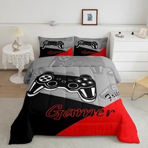 Gamer Comforter Set For Boys Teens Gaming Bedding Set Video Game Contoller Home  - £59.14 GBP