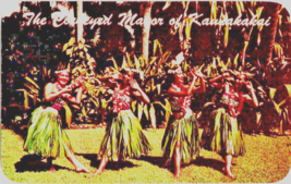 Postcard  Hawaii Four Hula Dancers Performing Individual Songs 5.5 x 3.5 inches - £4.58 GBP