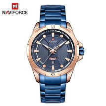 NAVIFROCE New Brand Men&#39;s Watches Full Steel Business Wristwatch Waterproof Men  - £50.82 GBP