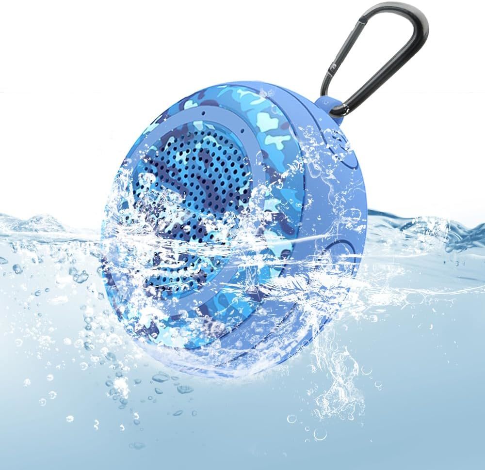 (Camouflage Blue) Cyboris Ipx7 Waterproof Outdoor Bluetooth Speaker, Shower - $39.96