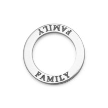 Sterling Silver "Family" Circle Floating Pendant - $24.98