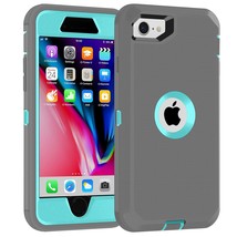 Iphone Se 2020 Case,Iphone Se 2022 Case,3 In 1 Built In Screen Full Body Protect - £22.30 GBP