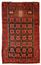 Hand made antique Caucasian Karabagh rug 2.10&#39; x 4.11&#39; (90cmx153cm) 1890s 1B476 - £2,852.46 GBP