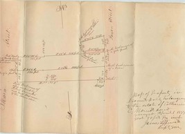 Mount Holly New Jersey 1893 Hand Drawn Main Street Plat Map Catherine Me... - $148.50
