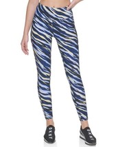 $70 Dkny Womens Tight Printed High Waist Performance Leggings Blue Size Small - £24.43 GBP