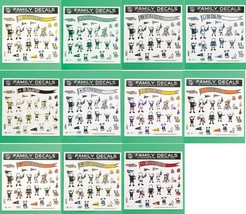 NEW NFL Family Auto Decals 25 Piece - Car Stickers Emblems - 10 Teams Yo... - £7.85 GBP