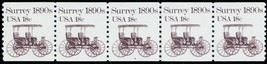 1907, Plate #4 In Strip of Five 18¢ Surrey Coil Cat $55.00  - Stuart Katz - $30.00