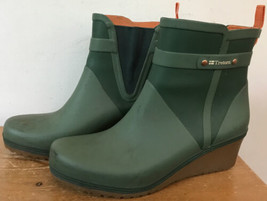 Tretorn Plask Sea Spray Green Rubber Waterproof Rain Snow Wedge Boots 9.... - $59.99