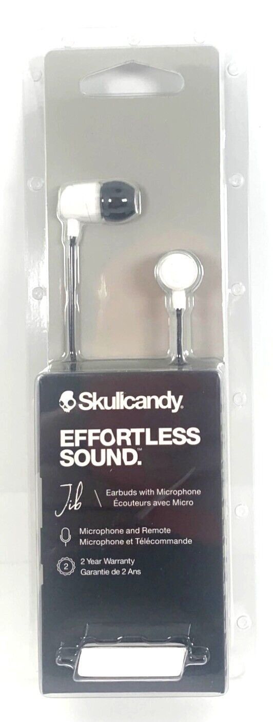 Skullcandy Wired Headphones Earbuds Microphone Remote Effortless Sound White - $9.78