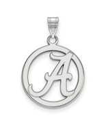 REAL Sterling Silver LogoArt University of Alabama Small Pendant In Circle - £43.57 GBP