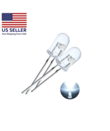 Light Emitting Diodes (25) White 5mm Round Clear LEDs - $6.60 CAD