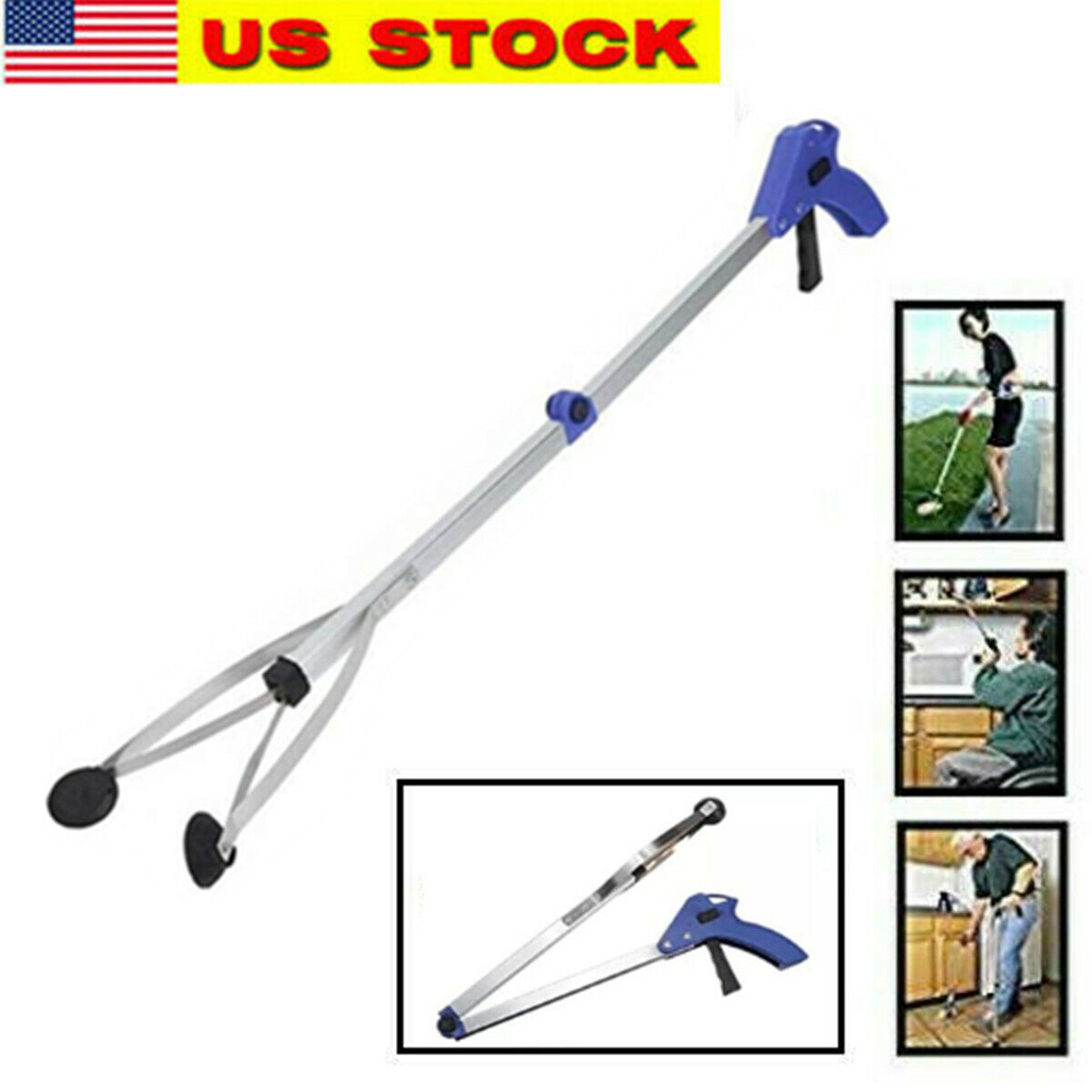 Primary image for Foldable Pick Up Tool Grabber Reacher Stick Reaching Grab Extend Reach 32" inch