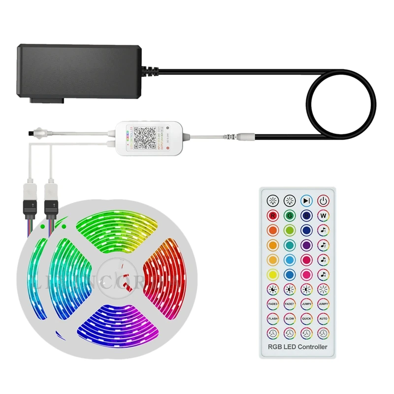 LED Lights With Color Changing Music Sync RGB Lights 5050 SMD APP Control With - £60.05 GBP