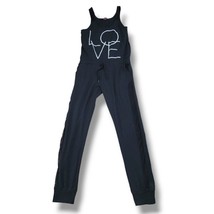 Material Girl Active Jumpsuit Size Medium Sleeveless Jumper &quot;LOVE&quot; Graphic Print - £22.85 GBP