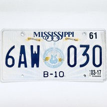 2017 United States Mississippi Rankin County Bus License Plate 6AW 030 - £14.87 GBP