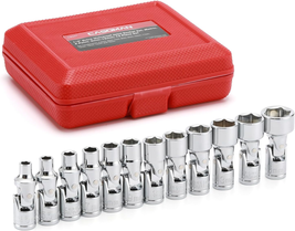 CASOMAN 12PCS 1/4&quot; Drive Universal Flex Socket Set, Metric, 5Mm to 15Mm,... - $49.11