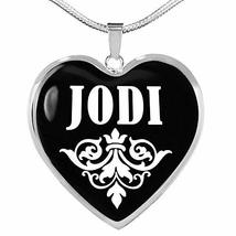 Jodi v02 - Heart Pendant Luxury Necklace Personalized Name Gifts - £31.65 GBP