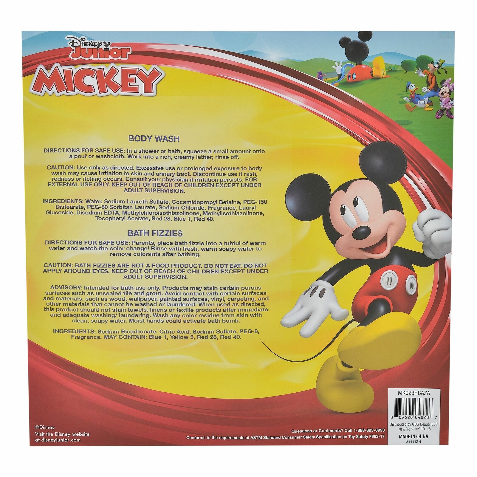 Mickey Mouse Bath Time Ring Toss Game and Body Wash Set Item image 2