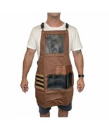 Empire Barber Apron - Denim Canvas w/ leather pocket For scissors blades... - $33.43 CAD