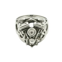 Harley Evolution Engine Ring Stainless Size 9 - £18.30 GBP