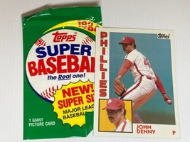 1984 Topps Super John Denny #4 Philadelphia Phillies Jumbo Card - £3.13 GBP